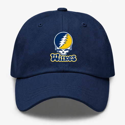 Wilkes Stealie Premium Unisex Dad Hat — Design: Wilkes — Navy