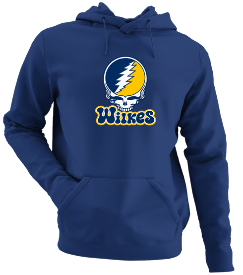 Wilkes Stealie Premium Unisex Hoodie — Design: Wilkes — Navy