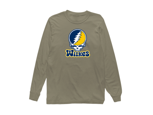 Wilkes Stealie Premium Unisex Long-Sleeve — Design: Wilkes — Sandstone