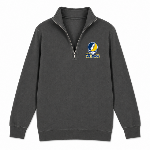 Wilkes Stealie Premium Unisex Quarter-Zip — Design: Wilkes — Charcoal