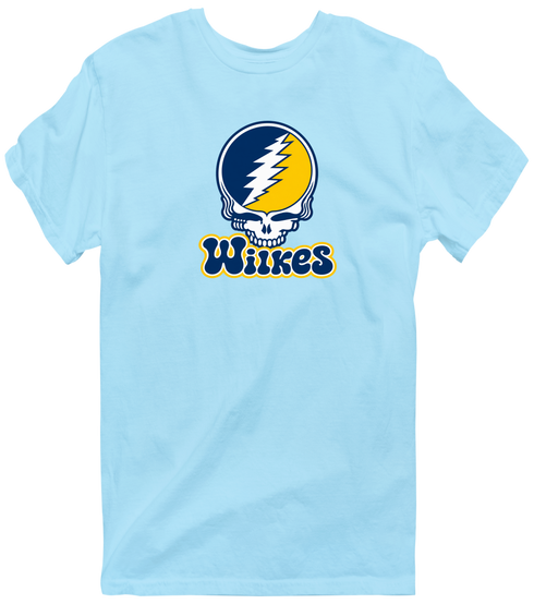 Wilkes Stealie Premium Unisex T-Shirt — Design: Wilkes — Light Blue
