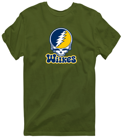 Wilkes Stealie Premium Unisex T-Shirt — Design: Wilkes — Military Green