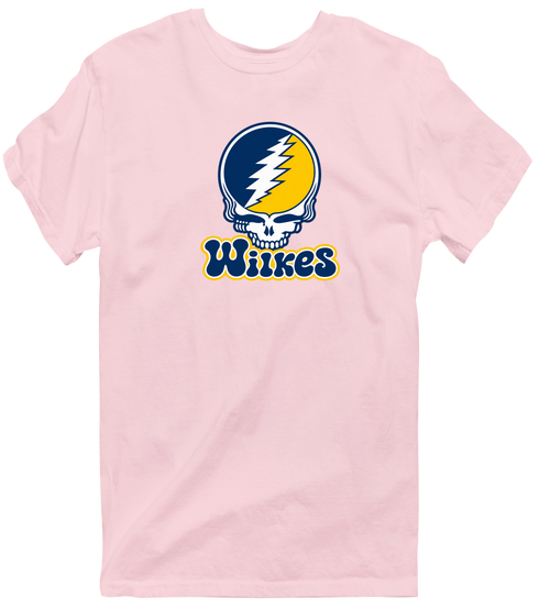 Wilkes Stealie Premium Unisex T-Shirt — Design: Wilkes — Light Pink
