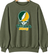 William & Mary Stealie Premium Unisex Crewneck — Design: William & Mary — Military Green