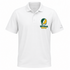 William & Mary Stealie Premium Unisex Polo — Design: William & Mary — White