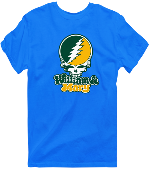 William & Mary Stealie Premium Unisex T-Shirt — Design: William & Mary — Royal