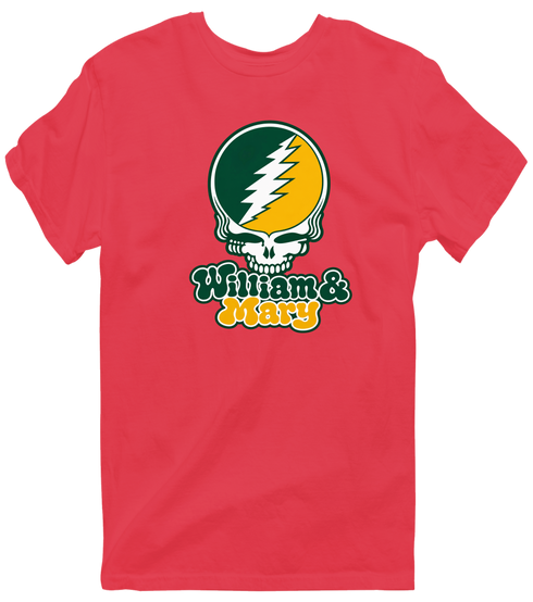 William & Mary Stealie Premium Unisex T-Shirt — Design: William & Mary — Heather Red