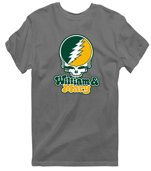William & Mary Stealie Premium Unisex T-Shirt — Design: William & Mary — Charcoal