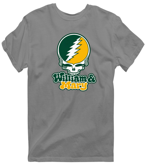 William & Mary Stealie Premium Unisex T-Shirt — Design: William & Mary — Dark Heather
