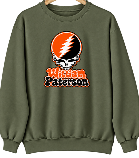 William Paterson Stealie Premium Unisex Crewneck — Design: William Paterson University — Military Green