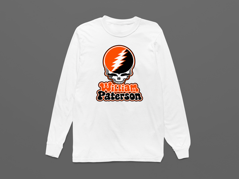 William Paterson Stealie Premium Unisex Long-Sleeve — Design: William Paterson University — White