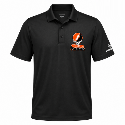 William Paterson Stealie Premium Unisex Polo — Design: William Paterson University — Black