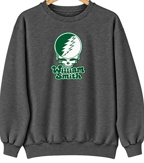 William Smith Stealie Premium Unisex Crewneck — Design: William Smith College — Dark Heather