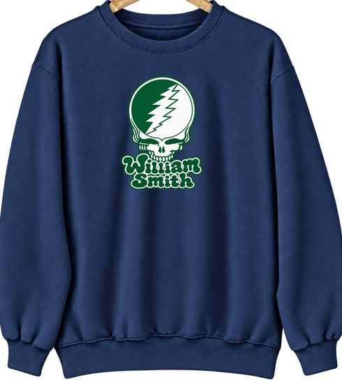 William Smith Stealie Premium Unisex Crewneck — Design: William Smith College — Navy