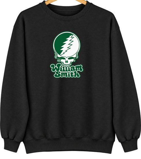 William Smith Stealie Premium Unisex Crewneck — Design: William Smith College — Black