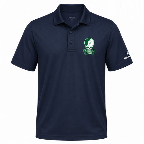 William Smith Stealie Premium Unisex Polo — Design: William Smith College — Navy