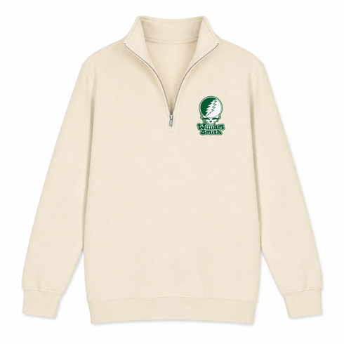 William Smith Stealie Premium Unisex Quarter-Zip — Design: William Smith College — Sand