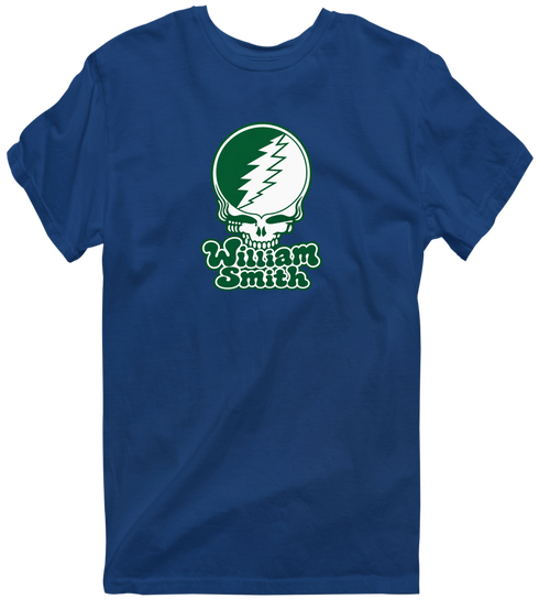 William Smith Stealie Premium Unisex T-Shirt — Design: William Smith College — Navy