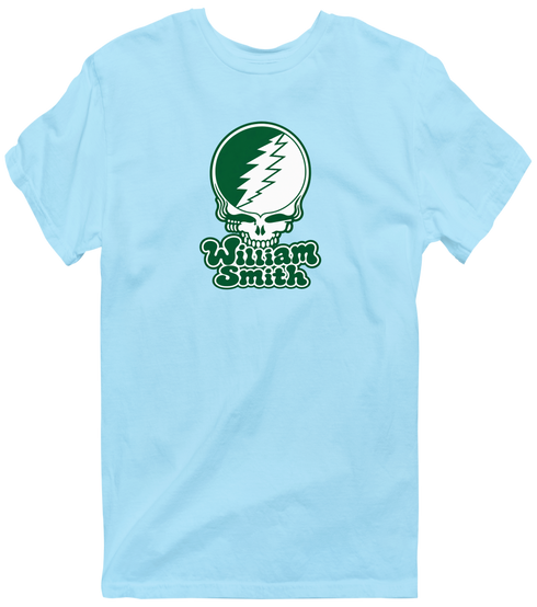 William Smith Stealie Premium Unisex T-Shirt — Design: William Smith College — Light Blue