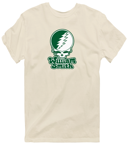 William Smith Stealie Premium Unisex T-Shirt — Design: William Smith College — Sand