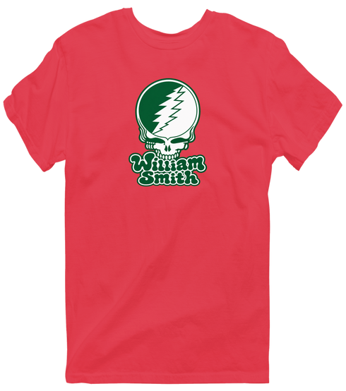 William Smith Stealie Premium Unisex T-Shirt — Design: William Smith College — Heather Red