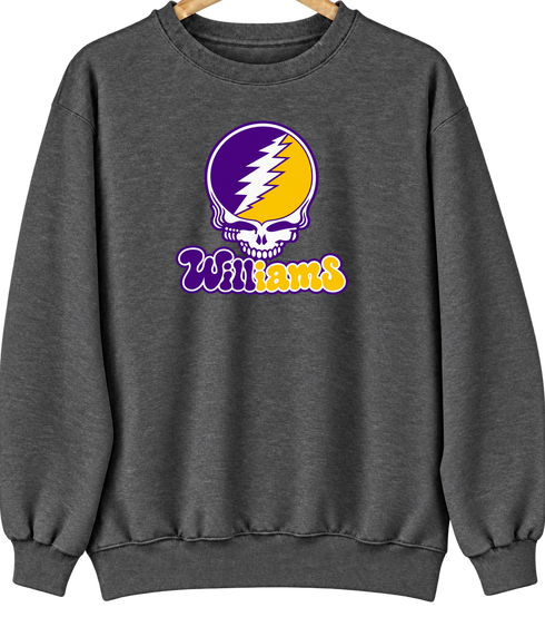 Williams Stealie Premium Unisex Crewneck — Design: Williams College — Dark Heather
