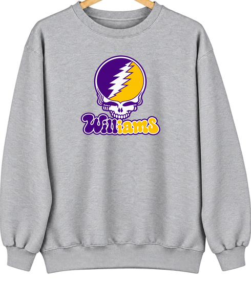 Williams Stealie Premium Unisex Crewneck — Design: Williams College — Sport Grey