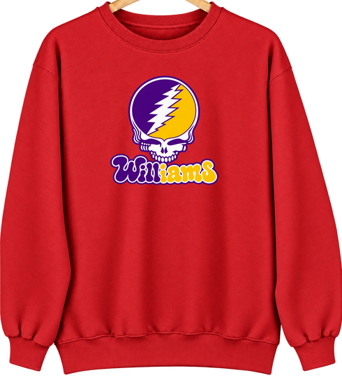 Williams Stealie Premium Unisex Crewneck — Design: Williams College — Red