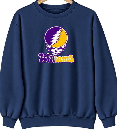 Williams Stealie Premium Unisex Crewneck — Design: Williams College — Navy