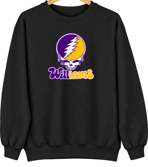 Williams Stealie Premium Unisex Crewneck — Design: Williams College — Black