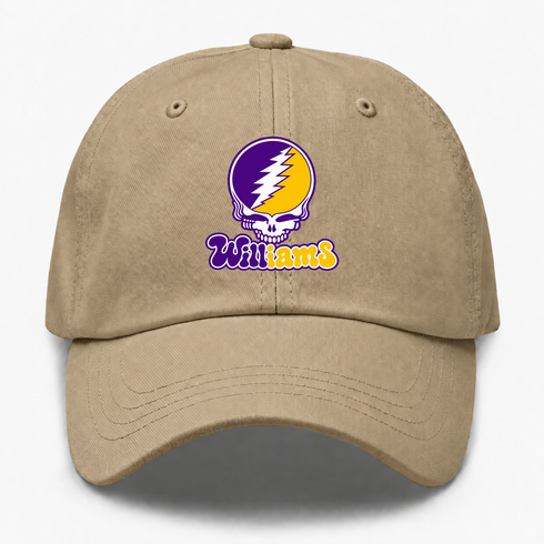 Williams Stealie Premium Unisex Dad Hat — Design: Williams College — Khaki