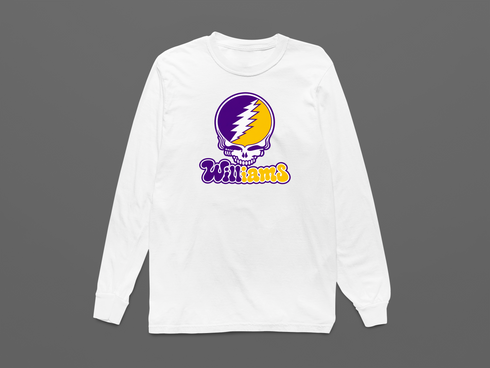 Williams Stealie Premium Unisex Long-Sleeve — Design: Williams College — White