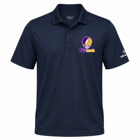 Williams Stealie Premium Unisex Polo — Design: Williams College — Navy