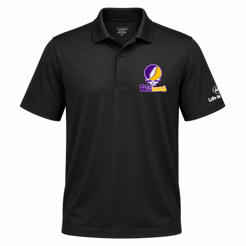 Williams Stealie Premium Unisex Polo — Design: Williams College — Black