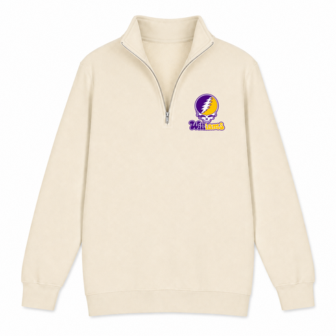 Williams Stealie Premium Unisex Quarter-Zip — Design: Williams College — Sand