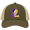 Williams Stealie Premium Unisex Trucker Cap — Design: Williams College — Moss/Khaki