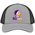 Williams Stealie Premium Unisex Trucker Cap — Design: Williams College — Heather Grey/Black