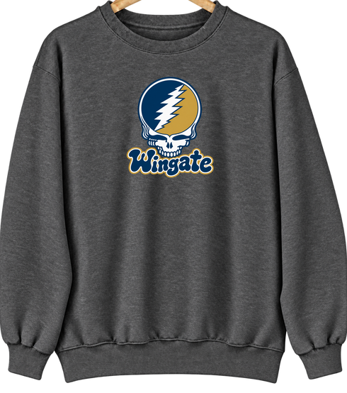 Wingate Stealie Premium Unisex Crewneck — Design: Wingate University — Dark Heather