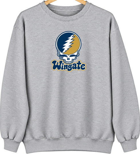 Wingate Stealie Premium Unisex Crewneck — Design: Wingate University — Sport Grey