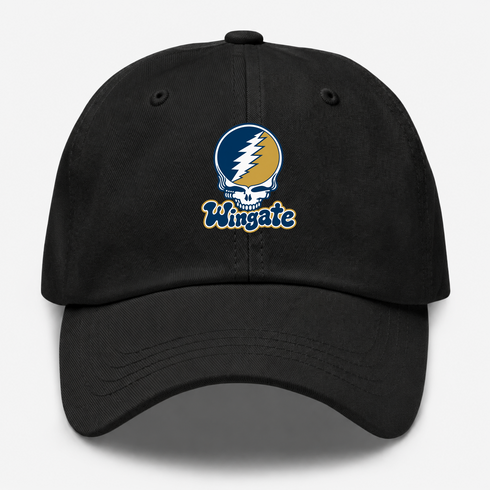 Wingate Stealie Premium Unisex Dad Hat — Design: Wingate University — Black