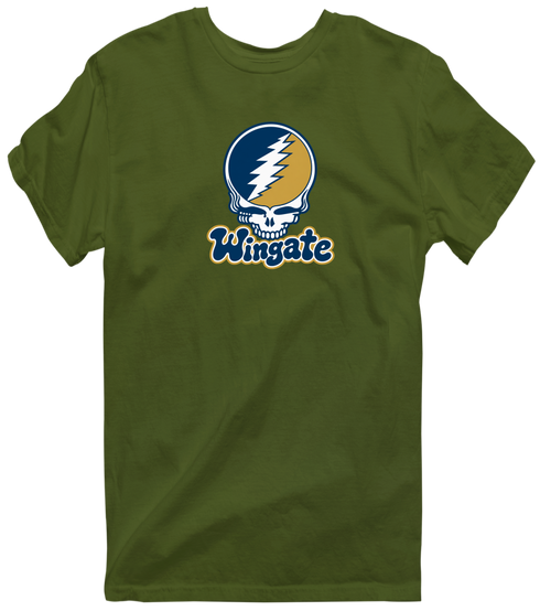 Wingate Stealie Premium Unisex T-Shirt — Design: Wingate University — Military Green