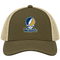 Wingate Stealie Premium Unisex Trucker Cap — Design: Wingate University — Moss/Khaki