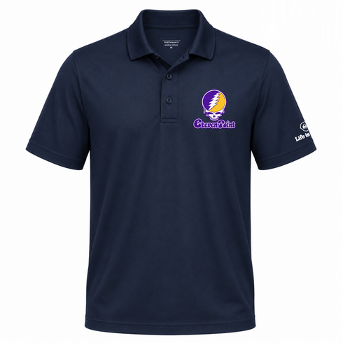 Steven Point Stealie Premium Unisex Polo — Design: Wisconsin-Stevens Point University of — Navy