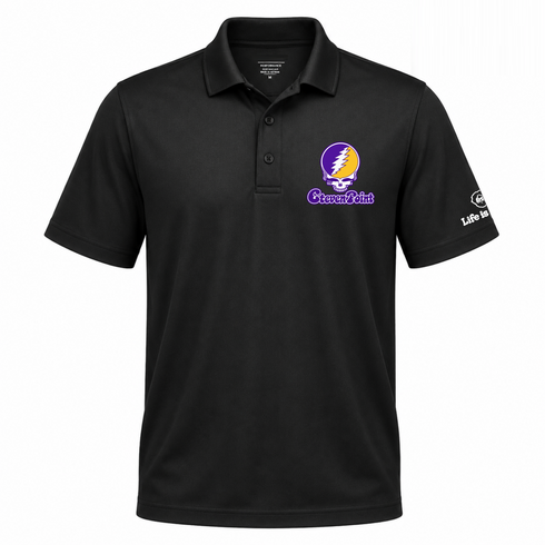 Steven Point Stealie Premium Unisex Polo — Design: Wisconsin-Stevens Point University of — Black