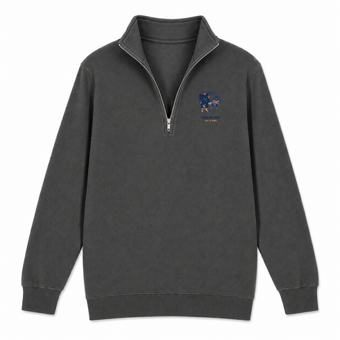 Enjoy the Ride - Life is dead.® - Premium Grateful Dead Quarter-Zip Pullover - Charcoal - 6