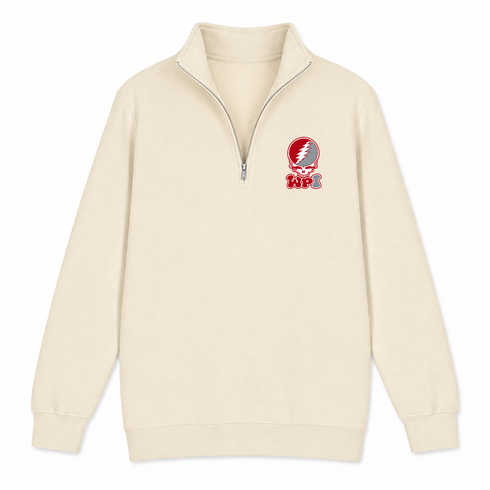 Worcester Poly Stealie Premium Unisex Quarter-Zip — Design: Worcester Polytechnic Institute — Sand