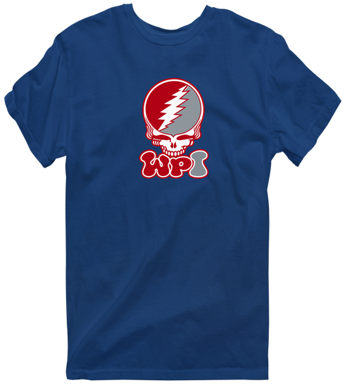 Worcester Poly Stealie Premium Unisex T-Shirt — Design: Worcester Polytechnic Institute — Navy