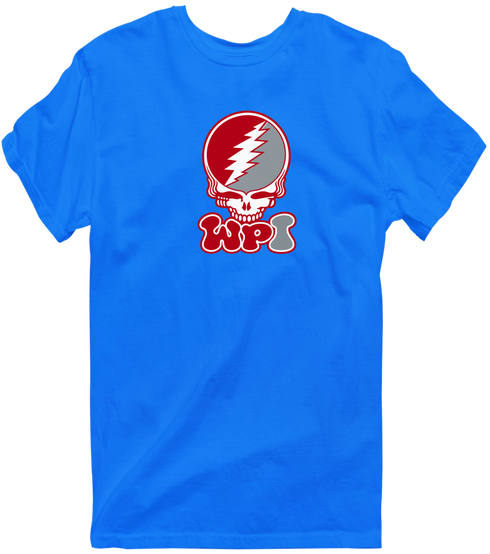 Worcester Poly Stealie Premium Unisex T-Shirt — Design: Worcester Polytechnic Institute — Royal