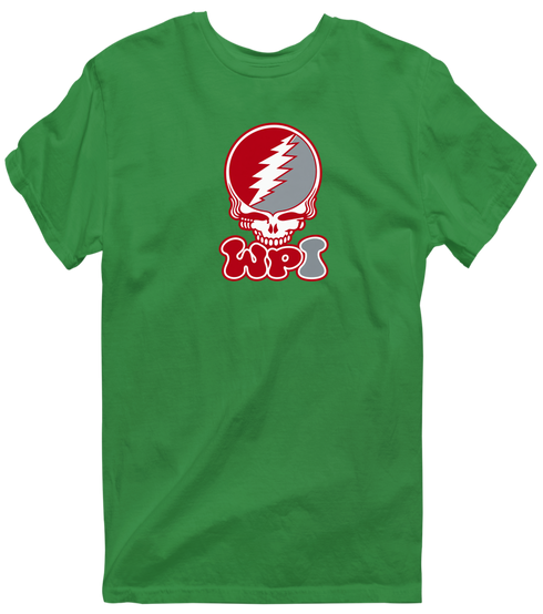 Worcester Poly Stealie Premium Unisex T-Shirt — Design: Worcester Polytechnic Institute — Irish Green