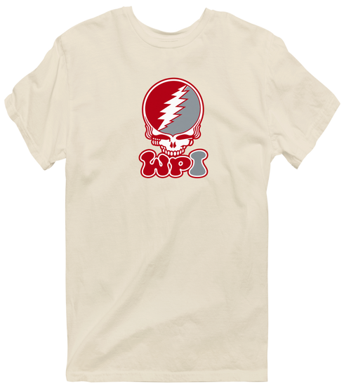 Worcester Poly Stealie Premium Unisex T-Shirt — Design: Worcester Polytechnic Institute — Sand